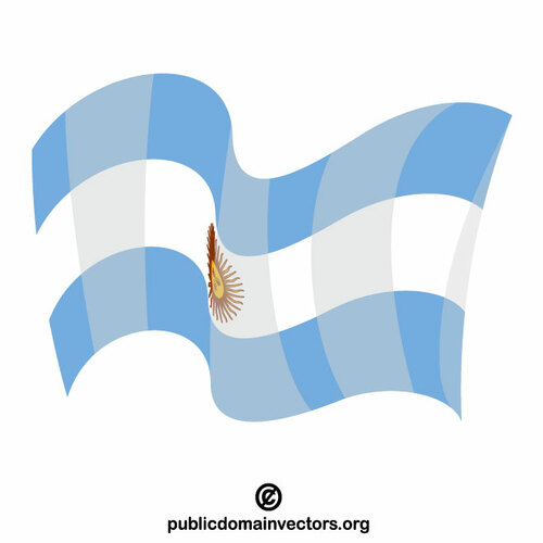 Argentina vifter med statsflagg