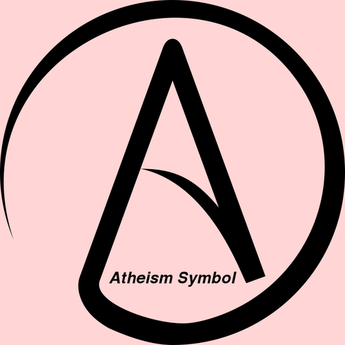 Ateista sign vektorové kreslení