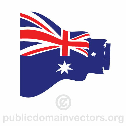 Drapeau australien vecteur ondulés