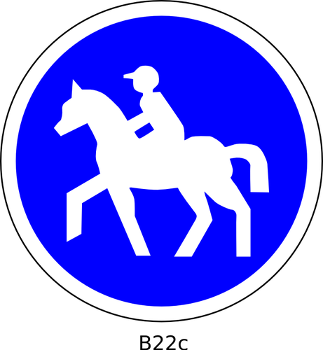 Panneau de signalisation seule Horsedrivers vector image
