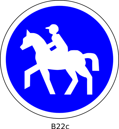 תמרור רק Horsedrivers וקטור תמונה