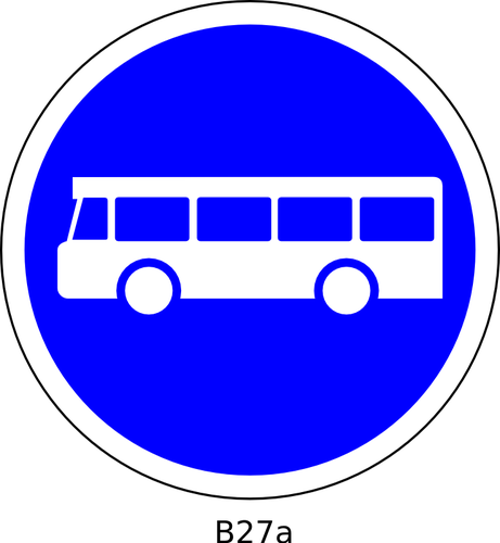 Autobuses camino único signo vector de la imagen