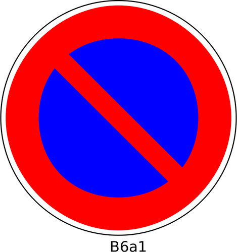 Nici o parcare rotund trafic roadsign ilustraţia vectorială