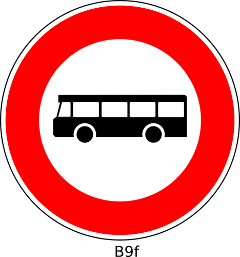 No buses road sign vector image