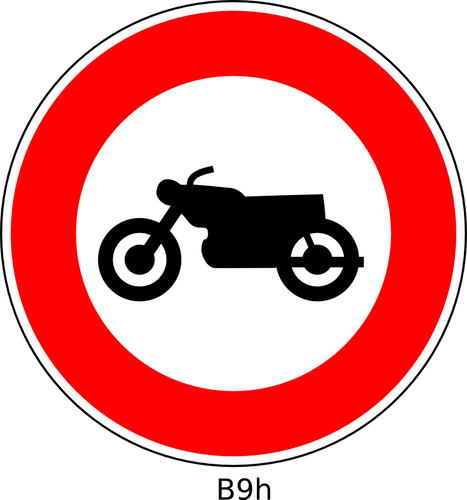 Keine Motorräder Road Sign-Vektor-Bild