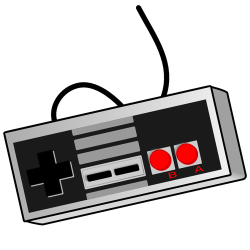 Viejo estilo gamepad vector clip arte