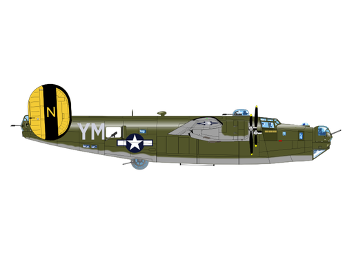 B-24 בתמונה וקטורית של המטוס המפציץ