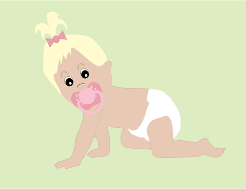 Vector de chica de bebé