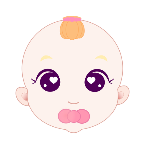 Visage de fille de bébé mignon