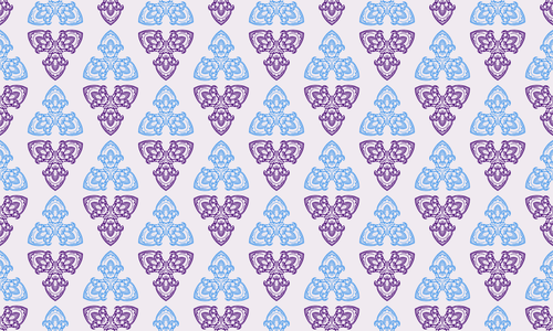 Tapeta s modrými a fialovými trojúhelníky