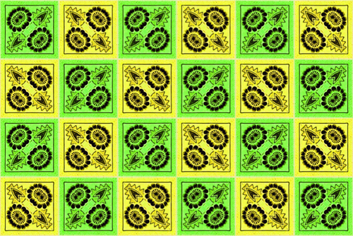 黄色と緑の背景パターン
