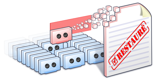 Data backup återställa vektor illustration