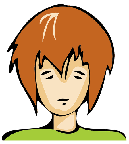 Эмо мальчик аватар векторное изображение