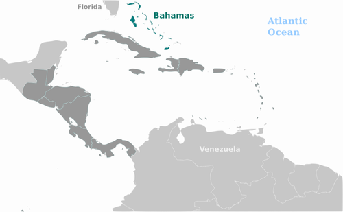 جزر البهاما في الخريطة