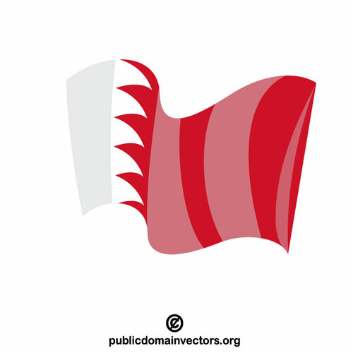 Bahrain State flagg bølgete effekt