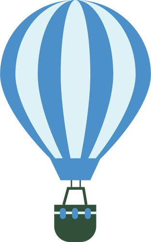 Balon albastru cu verde coş