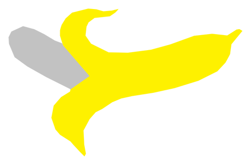 Illustration vectorielle de banane unique jaune plus foncée