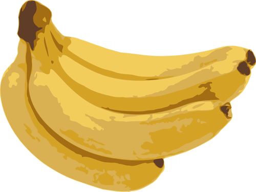 ClipArt-bilder av mörka gula mogna bananer