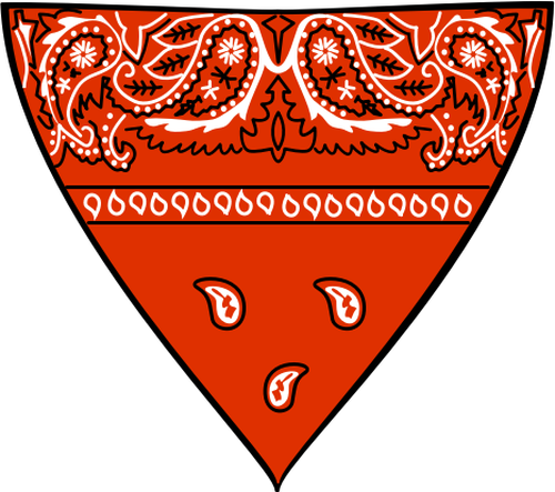 Immagine vettoriale bandana rossa