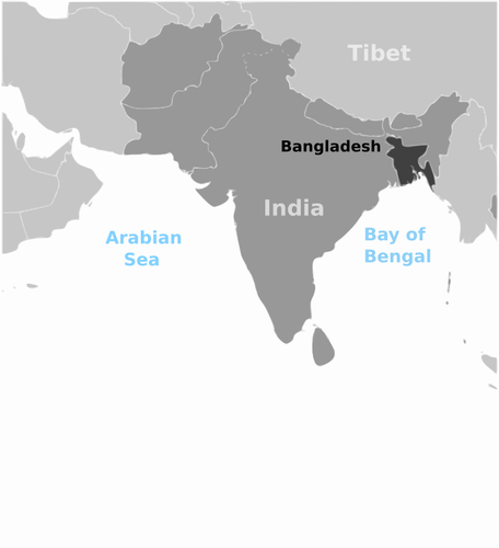 Bangladesh läge vektor