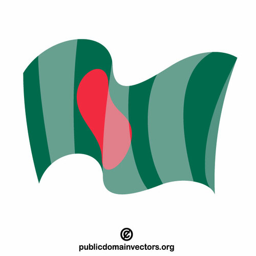 Bangladesh State flagg bølgete effekt