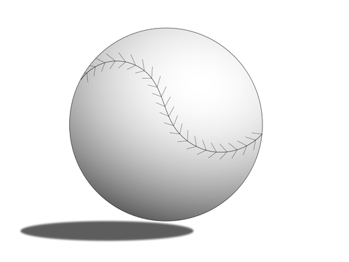 Illustrazione vettoriale di palla da baseball