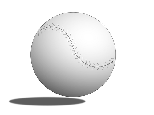 Ilustración de vector de pelota de béisbol