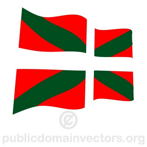 Baskimaan aaltoileva lippu