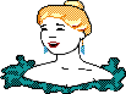 Retro pixel female