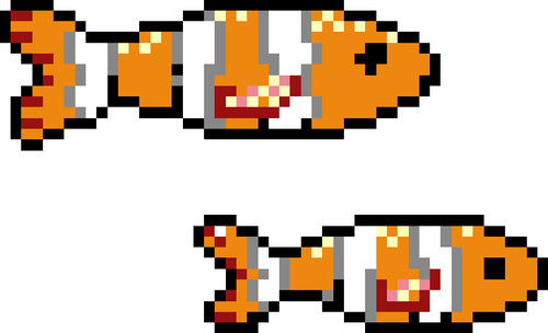 Pez payaso pixel