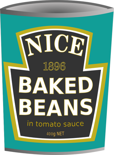 Baked beans tin vector image