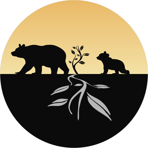 Medvěd a mládě logo