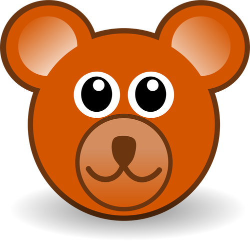 Cabeça de urso engraçado vector clipart