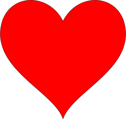 Vektor-Bild von glänzend rotes Herz