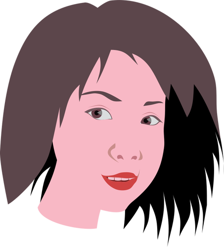 Aasialaisen naisen kasvot