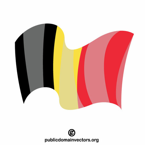 Drapeau national belge brandi