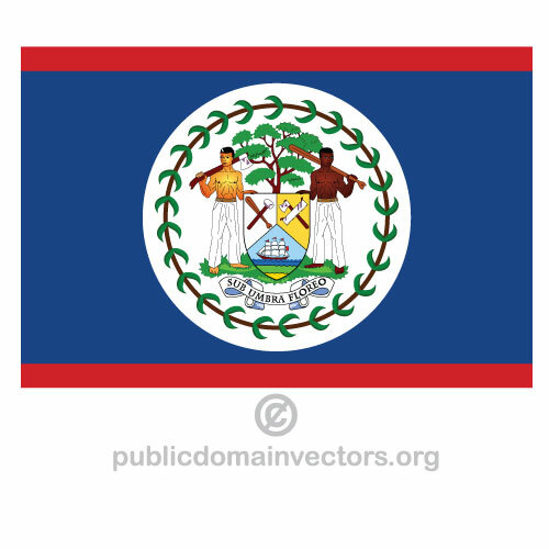 Drapeau de vecteur de Belize