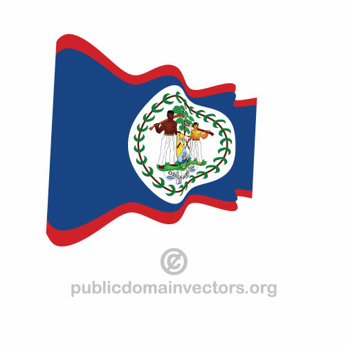 Belizen aaltoileva vektorilippu