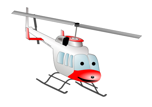 Helicóptero dos desenhos animados