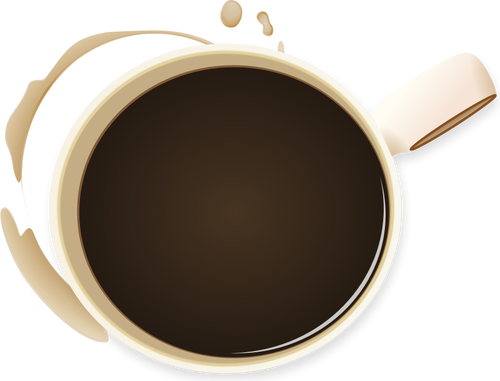 Ceaşcă de cafea şi pata vector illustration