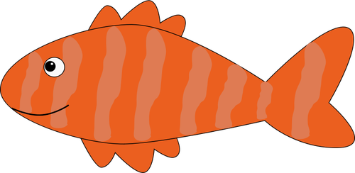 Ilustración de vector de peces rayas naranja