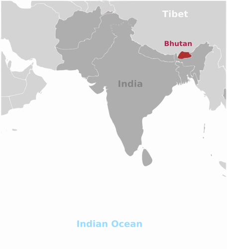 Location of Bhutan