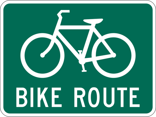 Illustrazione di vettore del segnale stradale di bici rotta