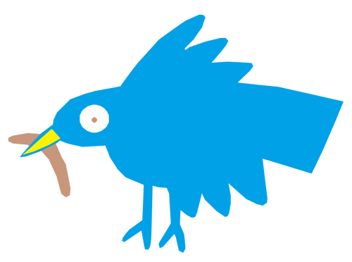 Clip-art vector de pássaro de penas coloridas, com uma barba