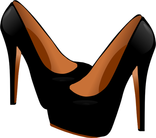 黒いハイヒールの女性靴のベクトル グラフィック