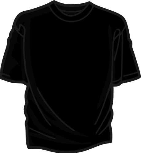Negru tricou vector illustration