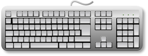 Image vectorielle blanc clavier générique
