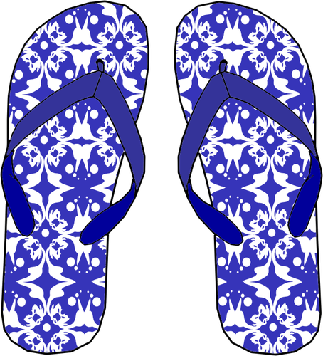 Blauen Flip flops