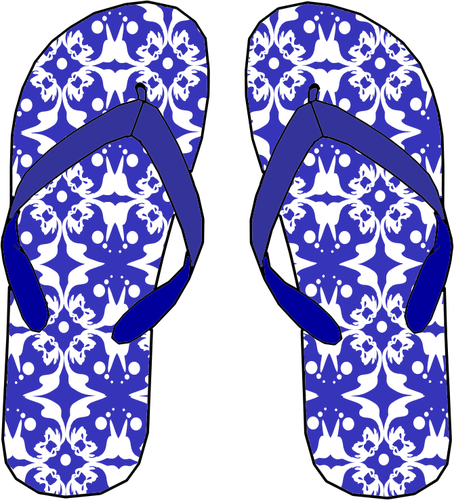 Blauwe flip-flops