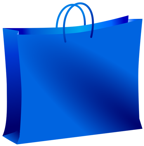 Dibujo vectorial de la bolsa azul